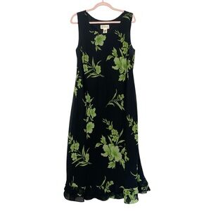 Studio I  Floral Midi Dress Chiffon Overlay Flowy Spring Wedding Guest Woman 16W